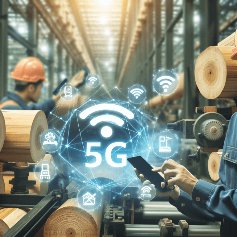 Jak technologia 5G wspiera produkcję w przemyśle drzewnym